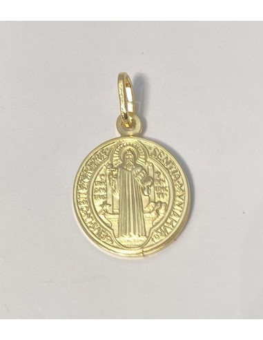 Medalla San Benito en plata de ley. 8mm