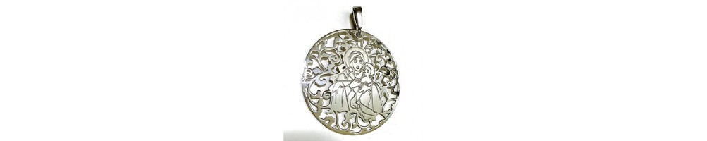 Medalla Virgen Schoenstatt plata de ley®. 40mm
