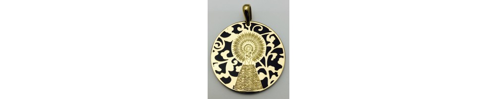 Medalla Virgen del Pilar plata de ley®. 40mm