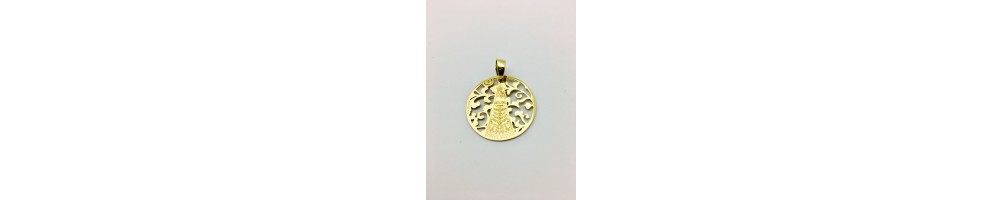 Medalla Virgen de Loreto plata de ley 25mm