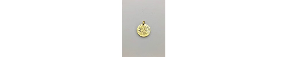 Medalla Virgen de la Luz plata de ley y nácar®. 25mm