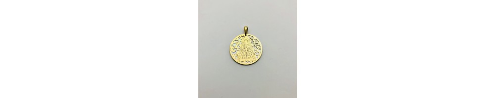 Medalla Virgen del Rocío plata de ley y nácar®. 35mm