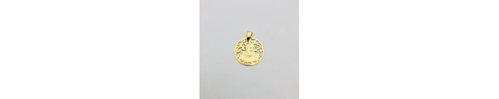 Medalla Padre Pío en plata de ley®. 25mm