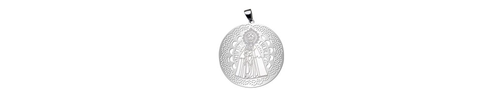 Medalla Virgen del Mar Plata Ley 925m