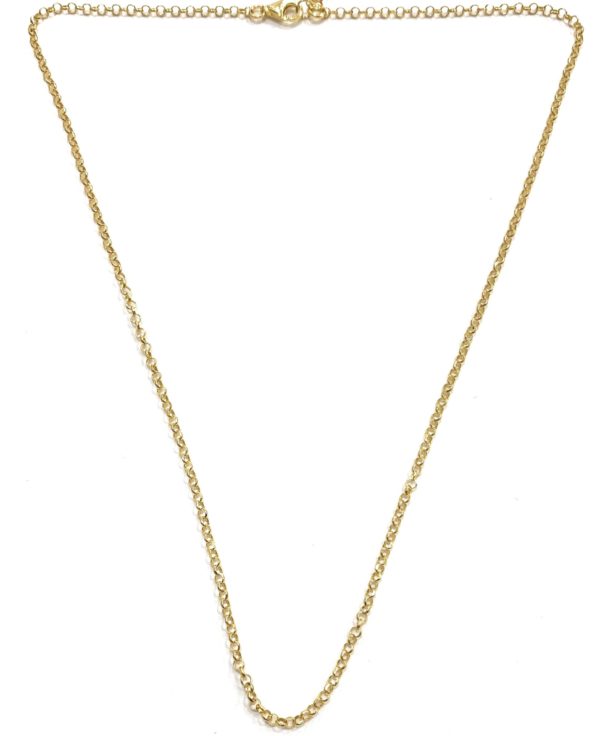 Cadena plata chapada en oro de 18kt - Imagen 3