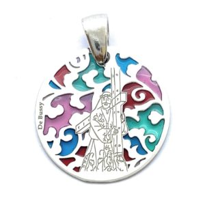 Medalla Cristo Nuestro Padre Jesús Nazareno "El Abuelo" plata de ley y esmalte® 25mm