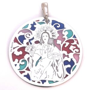 Medalla La Santa de Totana plata de ley y esmalte®. 35mm