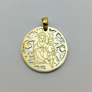 Medalla Madre del Amor Hermoso plata de ley® 25mm