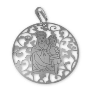 Medalla Madre del Amor Hermoso plata de ley® 35mm