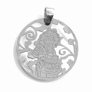 Medalla Virgen de las Maravillas plata de ley®. 25mm