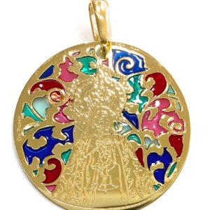 Medalla Virgen de las Nieves plata de ley y esmalte® 35mm