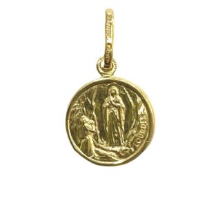 Medalla Virgen de Lourdes en plata de ley 11mm