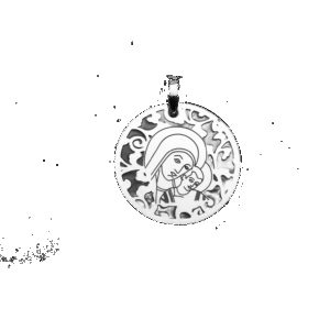 Medalla Virgen del Camino plata de ley y nácar®. 35mm