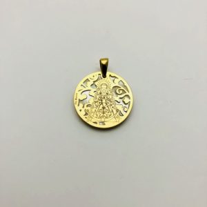 Medalla Virgen del Rocio plata de ley y nácar®. 25mm