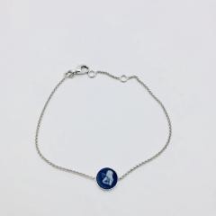 Pulsera camafeo ángel custodio plata de ley