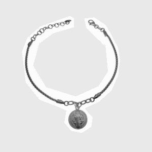 Pulsera San Benito en plata de ley