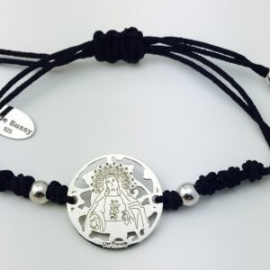 Pulsera Virgen de la Amargura (Paso Blanco de Lorca) plata de ley® 20mm